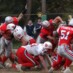 ゴール前の攻防!セーフテイーか? 商大DL&LB