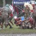 密集を潜行するようなランニングで1ヤードでも貪欲に獲るRB#24一見