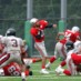 サウスポーから繰り出されるスローも安定してきた QB#10吉岡