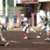 緑一色 懸命にターゲットを探す QB#7吉岡 サックかスローか?