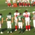 粛々とセレモニーが進み戦いの火ぶたが切って落とされる #55井野主将・#8鈴木副将