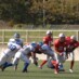 容赦ないハードタックルが降り注ぐ RB#1鈴木(寛)