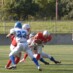 競り合いからボールをキャッチしインターセプト DB#44吉川