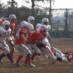 シングルタックルなら引きずっても前進するQB#5沼野