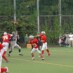 タイミングよくパス!エンドゾーンには・・・